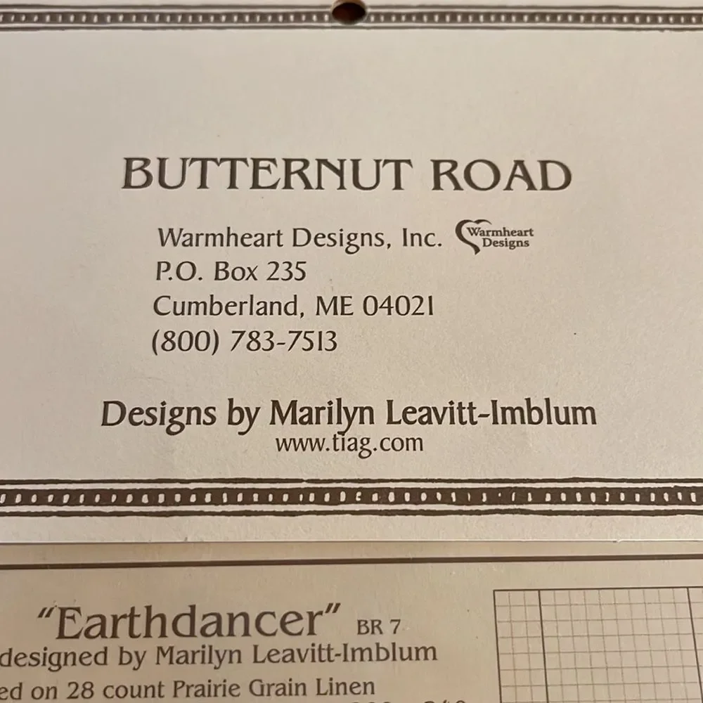 Butternut Road Earthdancer Cross Stitch Pattern Chart Warmheart Designs …
